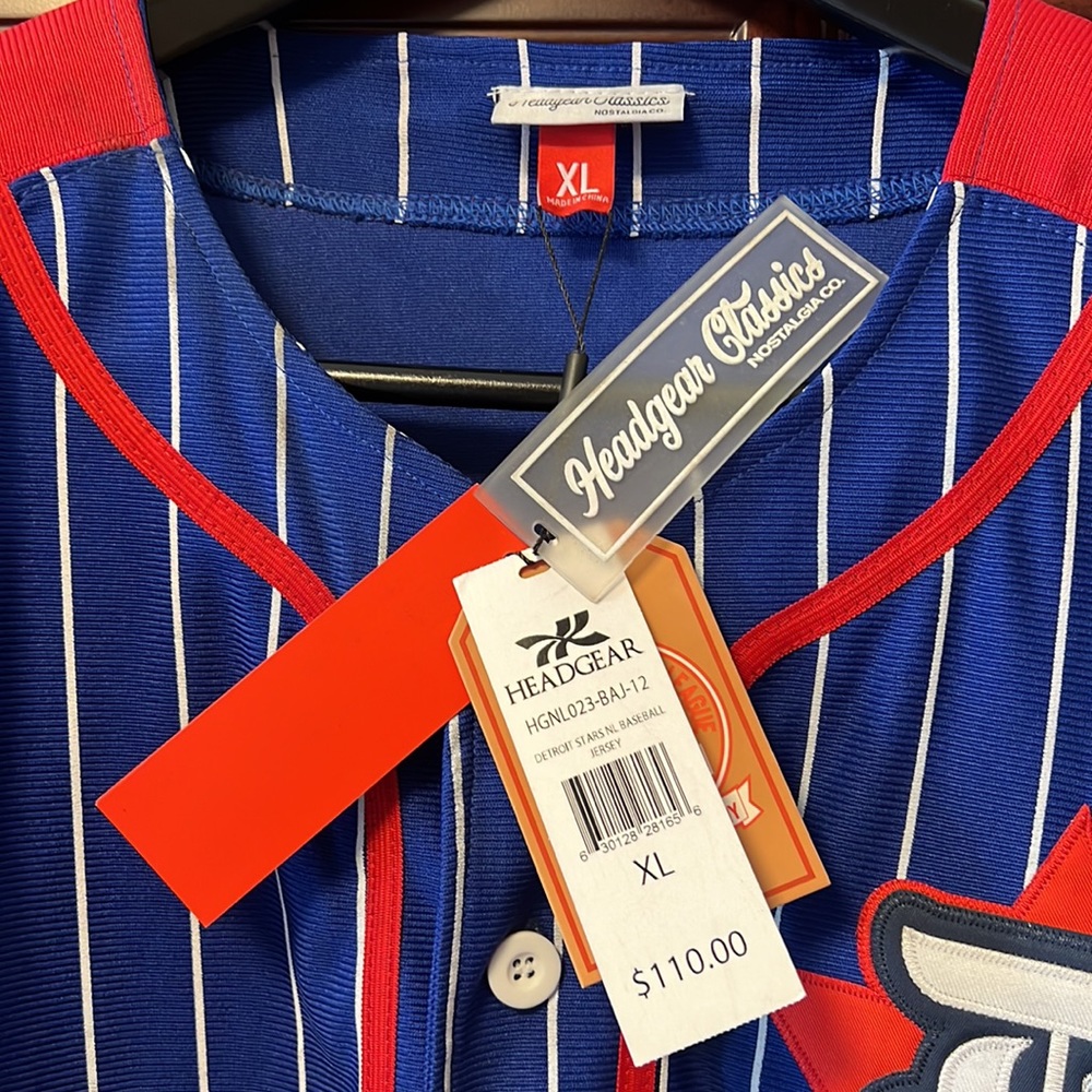 Headgear Rare Negro League Baseball Classics Nostalgic Jersey #24 Detroit Stars! - Picture 8 of 13